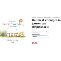 Gonnie & vriendjes : Gonnie en vriendjes in ganzenpas met 42 flapjes.