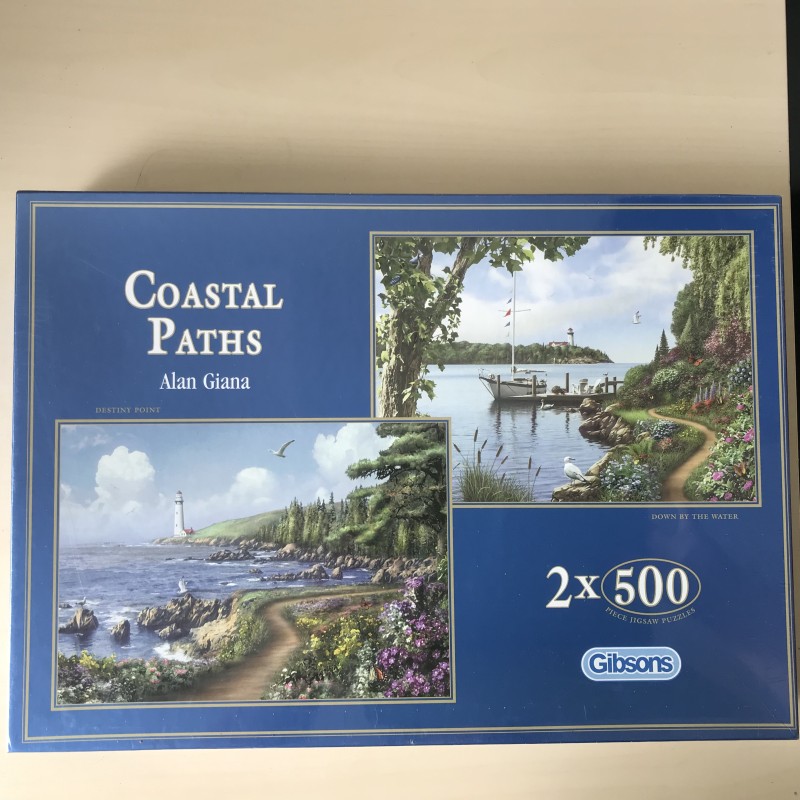 Gibsons :  2 x 500 stukjes. Nieuw. Coastal paths