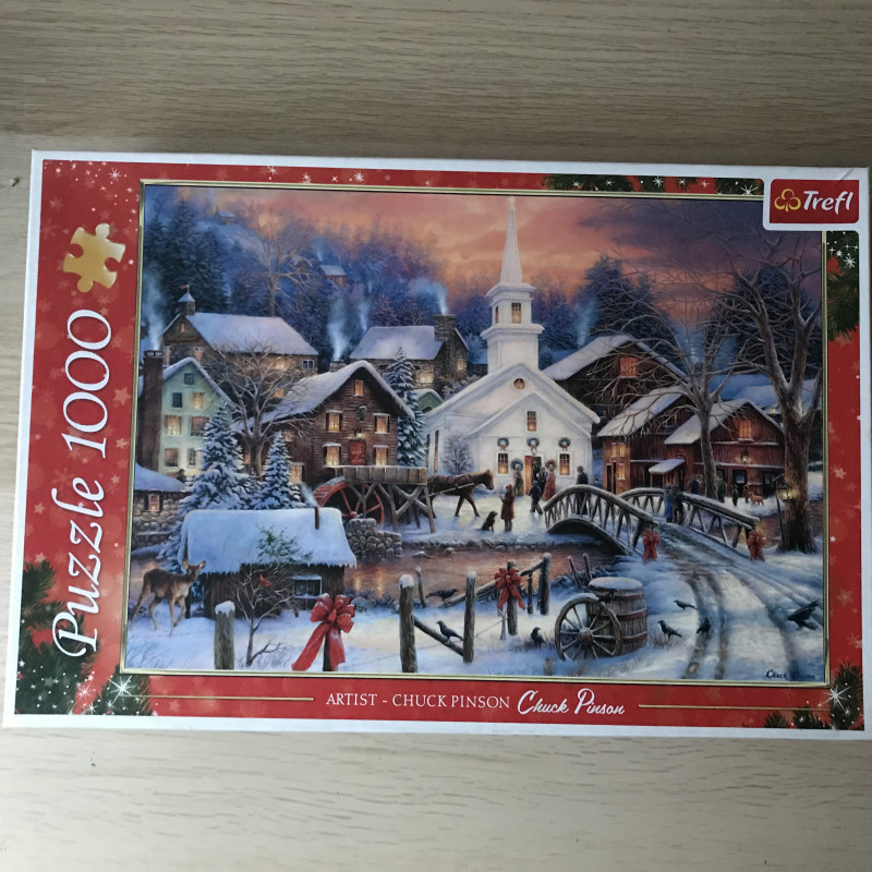 Chuck Pinson: Kerst. White Christmas. 1000 stukjes