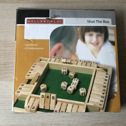 Shut The Box. Voor 4 personen. Spel verbetert rekenvaardigheid. Ongebruikt.