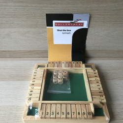 Shut The Box. Voor 4 personen. Spel verbetert rekenvaardigheid. Ongebruikt.