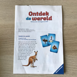 Ontdek de wereld. Weet jij waar de kangoeroe leeft.