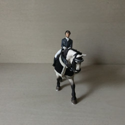 Schleich : Paard met ruiter met dekje.
