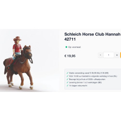 Schleich : Paard met ruiter met dekje.