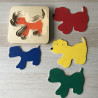 houten hondenpuzzel. 5 stukjes