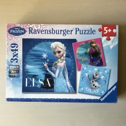 Frozen puzzel. 3 x 49 stukjes