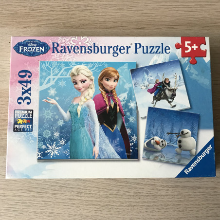 Frozen puzzel. 3 x 49 stukjes