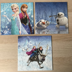 Frozen puzzel. 3 x 49 stukjes