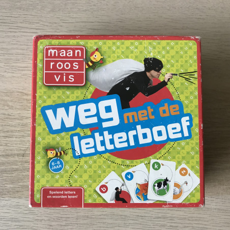 Maan roos vis : Weg met de letterboef, zie tekst