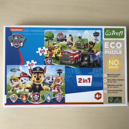 Puzzel : 2 x 60 stukjes Paw Patrol