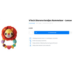 VTech : Nieuw. rammelaar. Dierenvriendjes. Leeuw