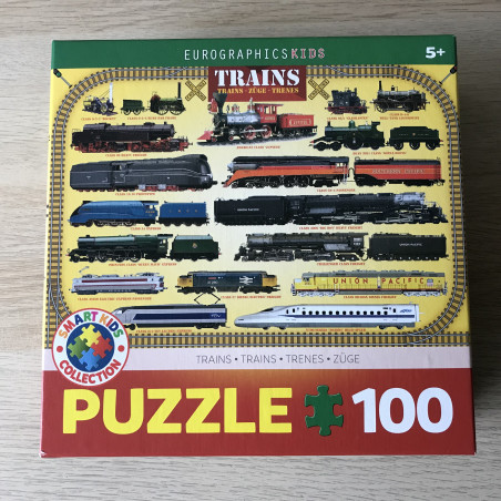 Smart kids collection. Puzzel met treinen. 100 stukjes
