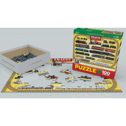 Smart kids collection. Puzzel met treinen. 100 stukjes