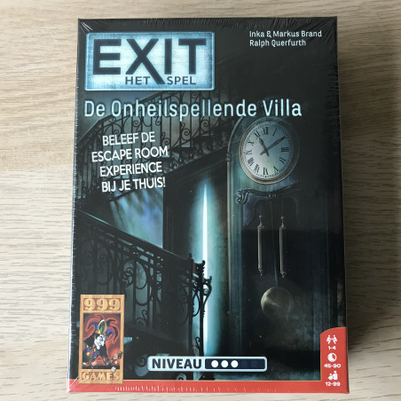 999 Games. Exit. De onheilspellende villa. Nieuw.