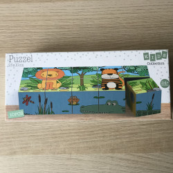 Blokkenpuzzel. Dieren. 10 blokken