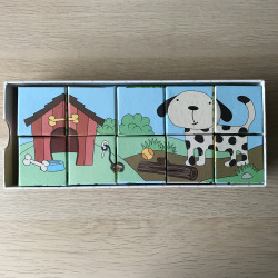 Blokkenpuzzel. Dieren. 10 blokken