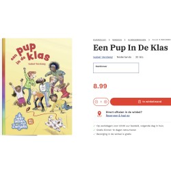 Een pup in de klas.
