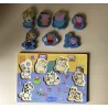 Peppa Pig : Puzzelplankje Knopjespuzzel. Met 7 figuren.
