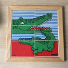 Educo : puzzel van 6 stukjes. Krokodil.