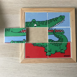 Educo : puzzel van 6 stukjes. Krokodil.