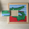 Educo : puzzel van 6 stukjes. Krokodil.