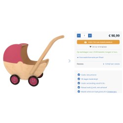 Van Dijk houten poppenwagen. Opknapper