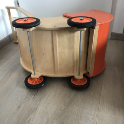 Van Dijk houten poppenwagen. Opknapper