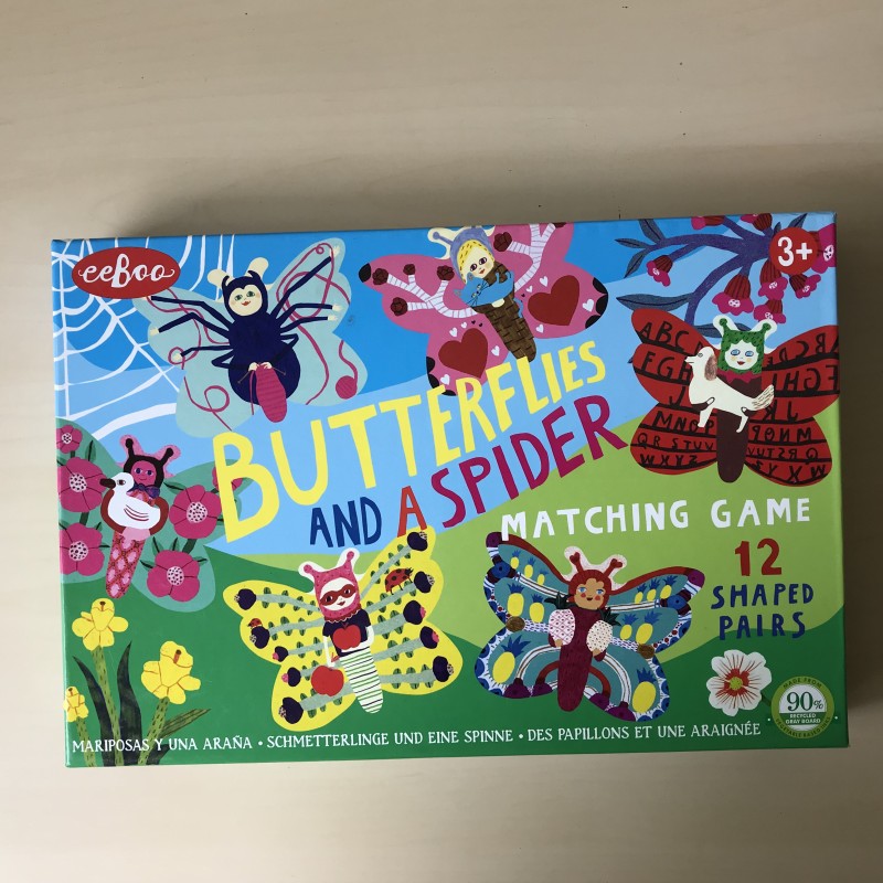 Memo : Vlinders en spinnen. Butterflies and a spider.