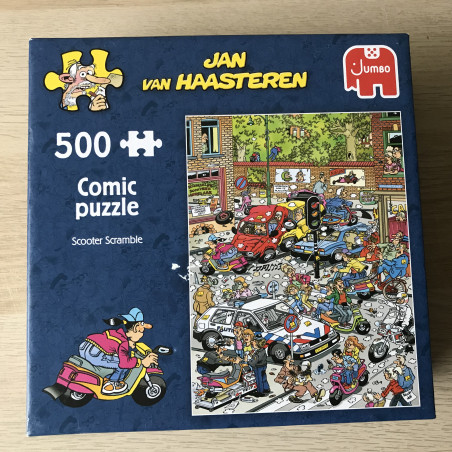 Jan van Haasteren : Scooter Scramble . 500 stukjes.