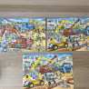 Bouwvoertuigen.  2 x 12 stukjes