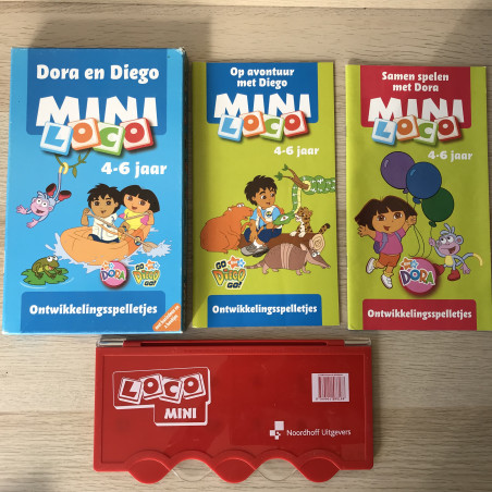 Mini Loco set : Dora en Diego. Ontwikkelingsspelletjes. Leeftijd 4-6 jaar.