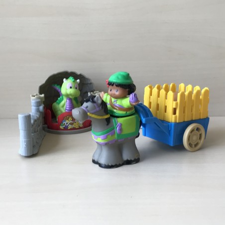 Fisher Price : Little People. Robin Hood met draak.   Set 127.