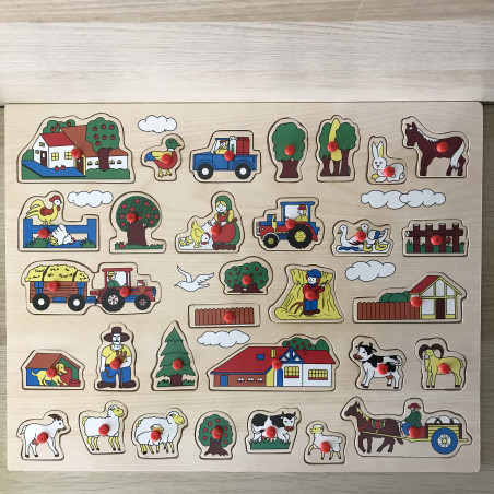 Puzzelplankje Knopjespuzzel : 32 stukjes