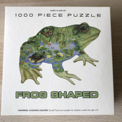 Silhouet puzzel : Frog / kikker. 1000 stukjes