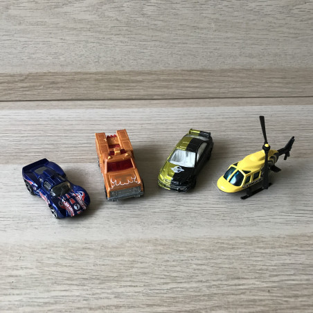 4 Hotwheels : 4 snelle autootjes