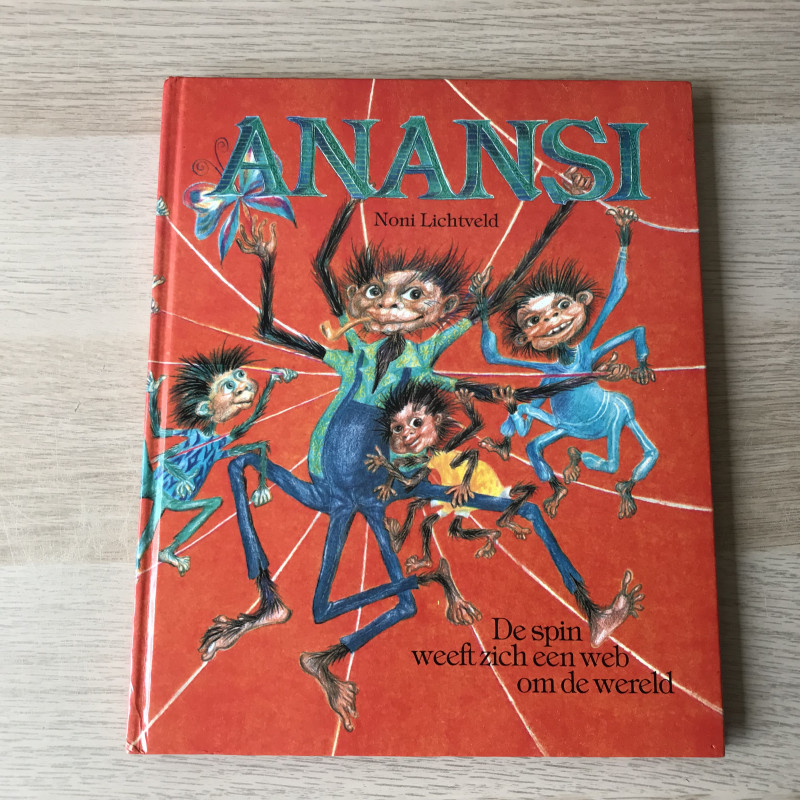 Anansi. De spin weeft een web om de wereld