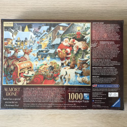 Puzzel. Nieuw. Kerstmis. Almost Done. 1000 stukjes.