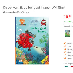 Leren lezen met Kluitman : De bol van lif. De bol gaat de zee in.