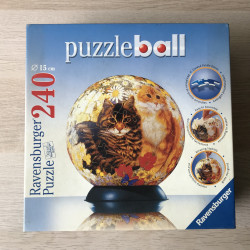 3D Puzzelbal :  240 stukjes. Katten. Ongebruikt
