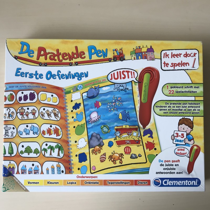 Ik leer door te spelen. De pratende pen. Eerste oefeningen.