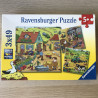 Op de boerderij : 3 x 49 stukjes.
