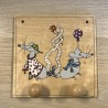 Janbibejan : Kapstok met 2 knoppen. Muizen16,5 x 16,5 cm.
