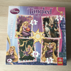 Rapunzel . 4 in1:  35, 48, 54 en 70 stukjes
