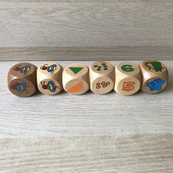 Janbibejan Dobbelsteen. Set van 6 voor veel spelletjes