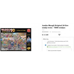 Wasgij : Original Puzzle. A Piece of Pride ! Een stukje Pride! Nummer 34. 1000 stukjes.