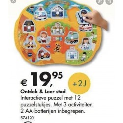 VTech : Ontdek en leerstad. 1. ontdek en leer. 2. verhaalpret. 3. Muziektijd.