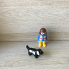 123 Playmobil :vrouw met hond. 6972