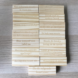 Chouffe : Tour Chouffe toren. Jenga met opdrachten