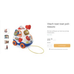 Vtech : Toet Toet Politieauto. Grote activity-auto