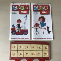 Mini Loco set : Puzzelen met Pluk en Floddertje. Leeftijd 4-6 jaar. Groep 1-2.